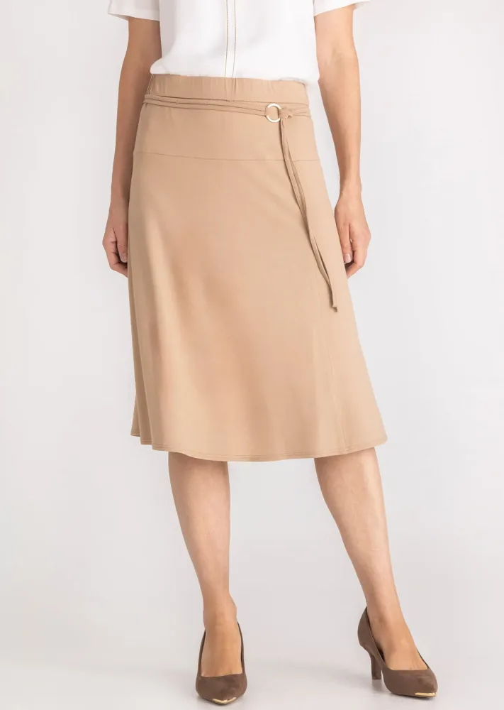 Jerseyjupe - beige - Gr. 38 von Goldner Fashion