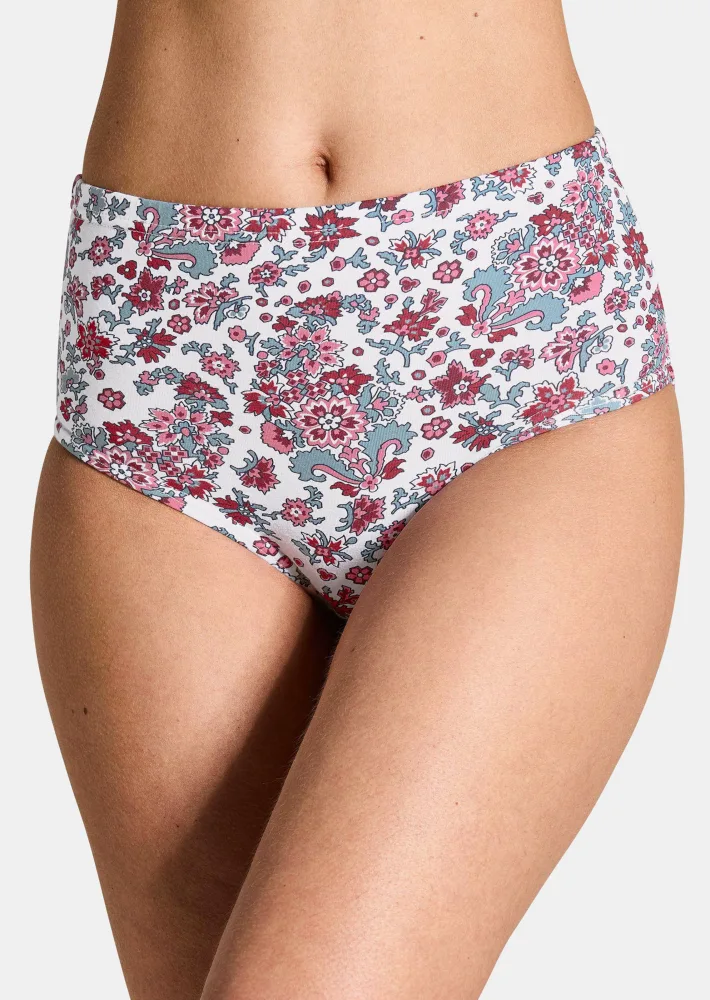 Baumwoll-Taillenslip im Mehrfachpack - weiss / pink / türkis - Gr. 48 von Goldner Fashion