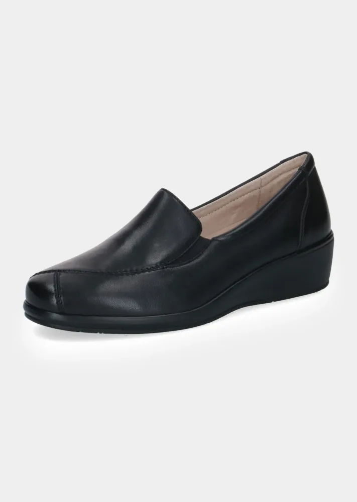 Slipper aus echtem Leder - schwarz - Gr. 37 von Goldner Fashion
