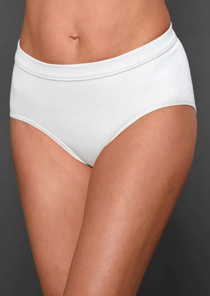 Taillenslip aus Feinripp - weiss - Gr. 38 von Goldner Fashion