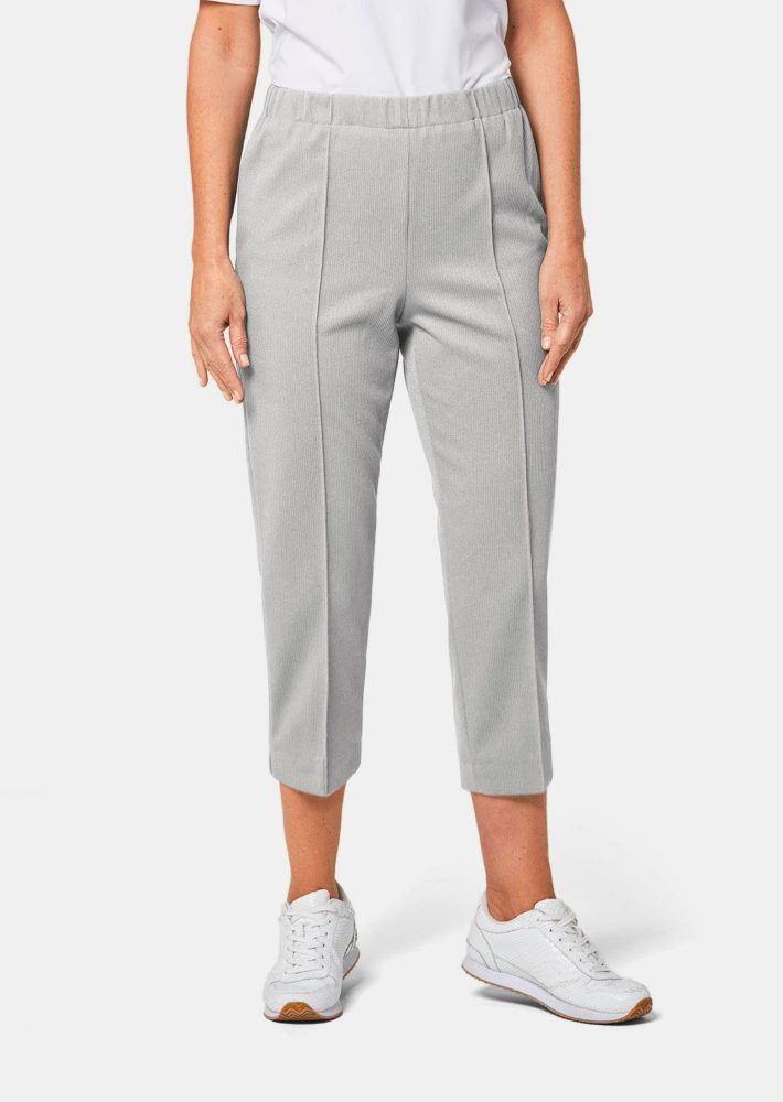 Bequeme 7/8-Rippenhose CARLA - grau - Gr. 235 von Goldner Fashion
