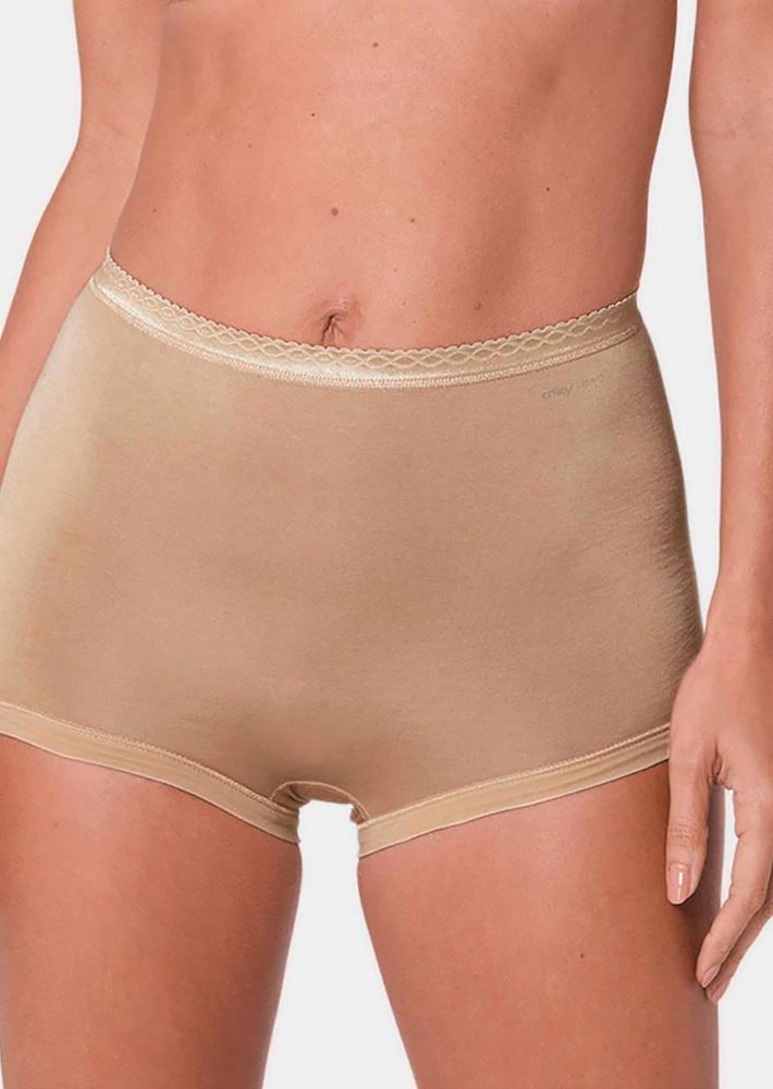 Taillenslip aus Baumwolle - caramel - Gr. 38 von Goldner Fashion