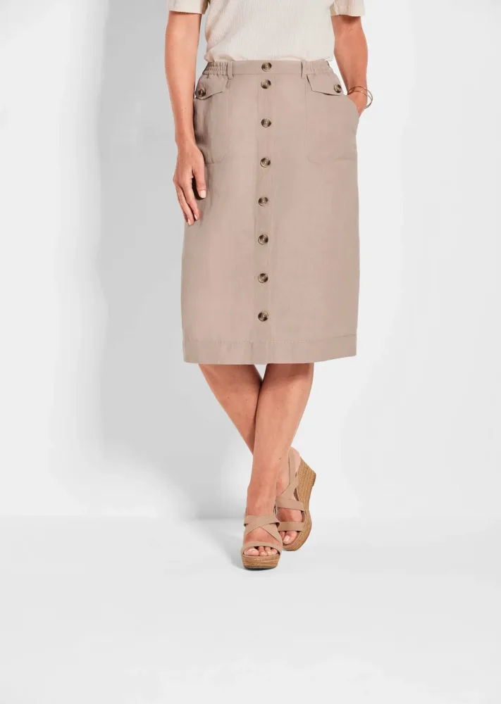 Rock im Cargo-Look - stein - Gr. 24 von Goldner Fashion
