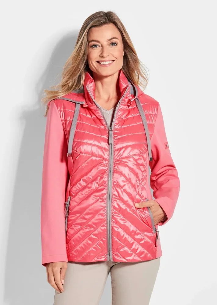 Jacke mit Stehkragen - pfirsich - Gr. 20 von Goldner Fashion