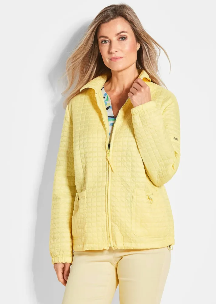 Jacke mit Waffelstepp - gelb - Gr. 20 von Goldner Fashion