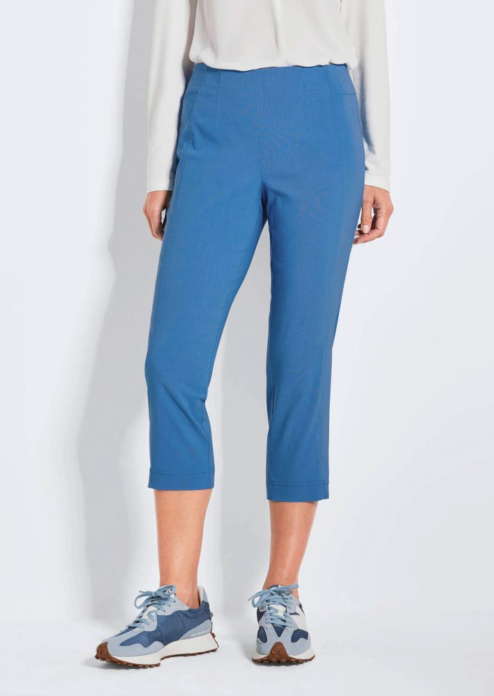 7/8-Schlupfhose LOUISA aus Super-Stretch - blau - Gr. 19 von Goldner Fashion