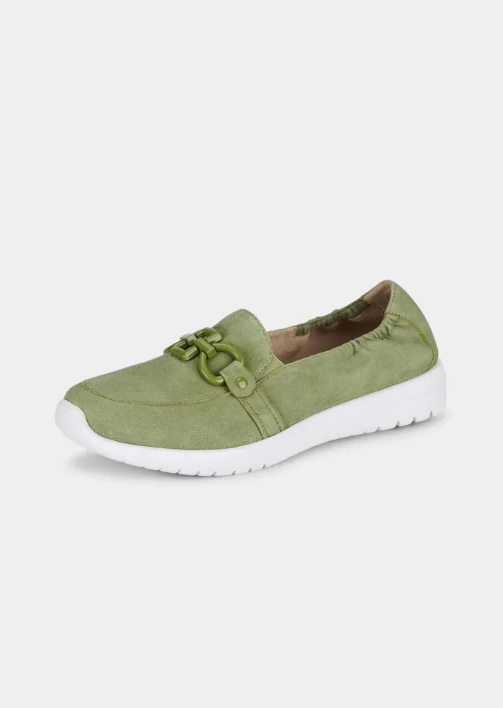 Slipper mit modischer Verzierung - grün - Gr. 37 von Goldner Fashion
