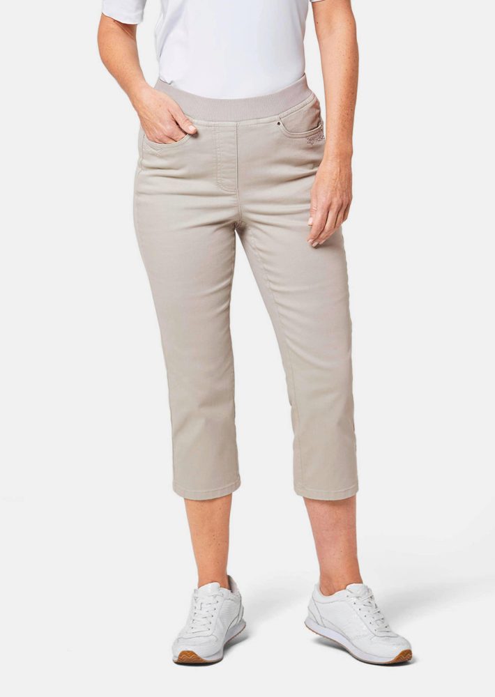 3/4-Jeansschlupfhose - stein - Gr. 27 von Goldner Fashion