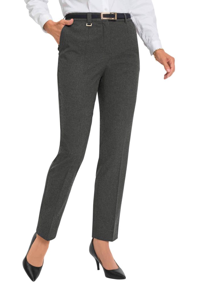 Bequeme Hose LOUISA mit Bügelfalte - anthrazit - Gr. 24 von Goldner Fashion