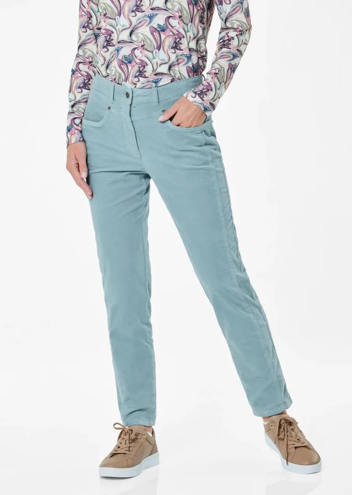 Hose LOUISA aus weichem Sportsamt - mint - Gr. 23 von Goldner Fashion