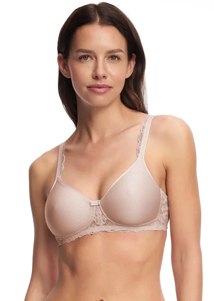 BH ohne Bügel mit Spitze - beige - Gr. 90 C von Goldner Fashion