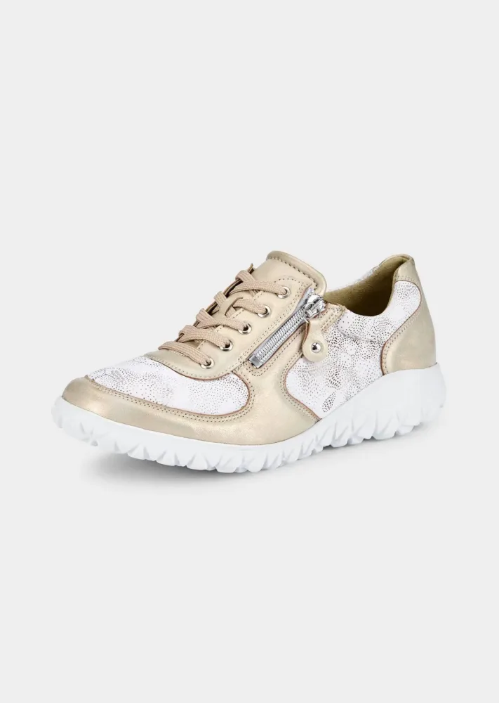 Halbschuhe mit Elastik-Einsätzen - goldfarben - Gr. 6 von Goldner Fashion