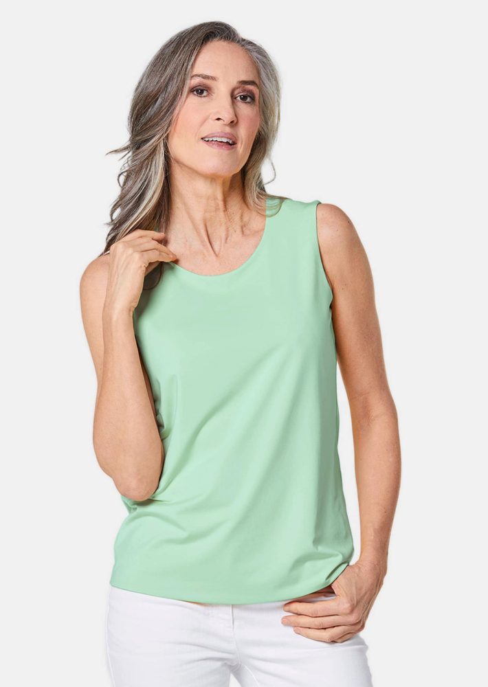 Gepflegtes Top in formstabiler Ware - mint - Gr. 20 von Goldner Fashion