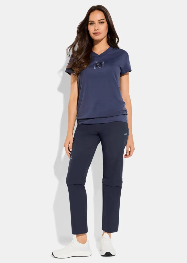 Zipp-Off-Hose aus Active-Stretch-Material - dunkelblau - Gr. 48 von Goldner Fashion
