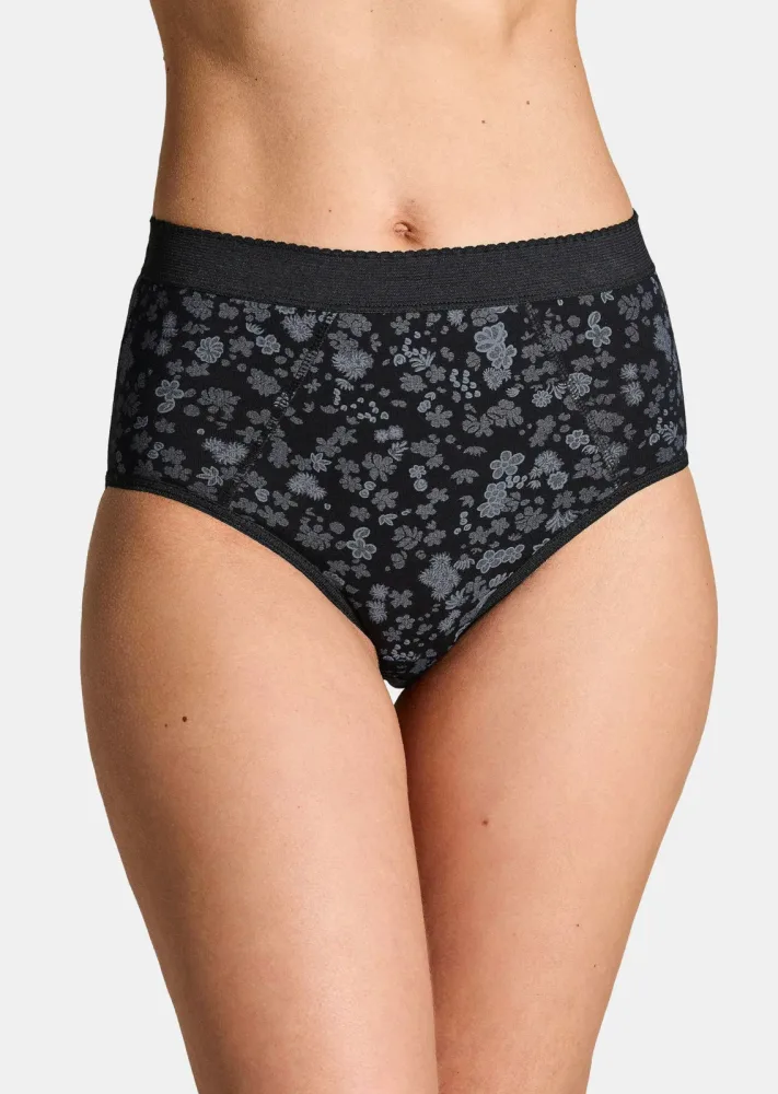 Baumwoll-Bauchwegslip im Mehrfachpack - schwarz / weiss / rosé - Gr. 36 von Goldner Fashion