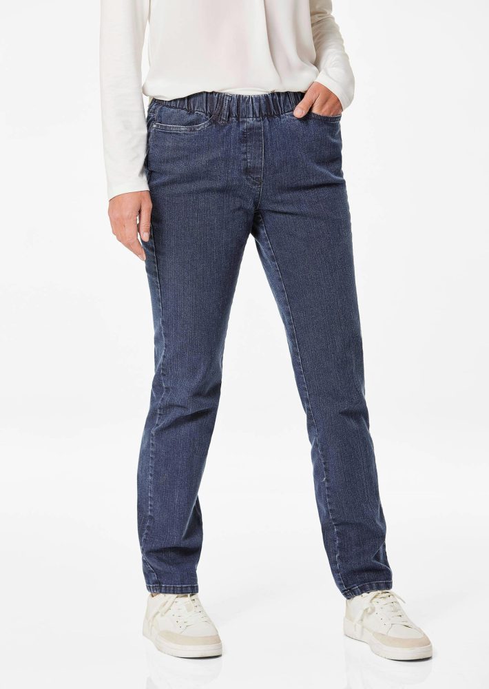 Klassische Schlupfjeans CARLA - marine - Gr. 21 von Goldner Fashion