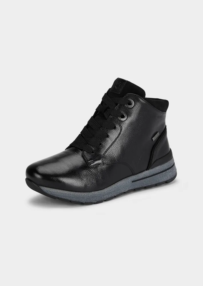 Lederschuhe mit Reissverschluss und hohem Schaft - schwarz - Gr. 38 von Goldner Fashion