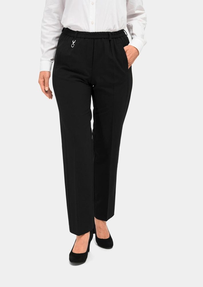 Trevira-Schlupfhose CARLA mit Schurwolle - schwarz - Gr. 54 von Goldner Fashion