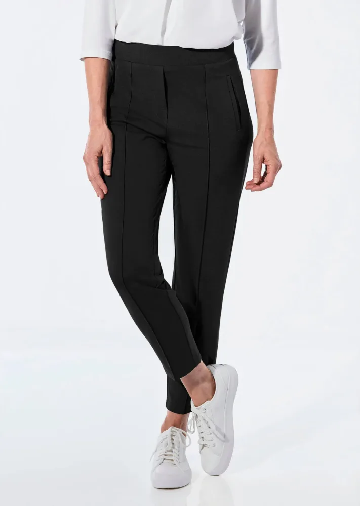 Weite Hose SARA aus Viskose-Jersey - schwarz - Gr. 19 von Goldner Fashion