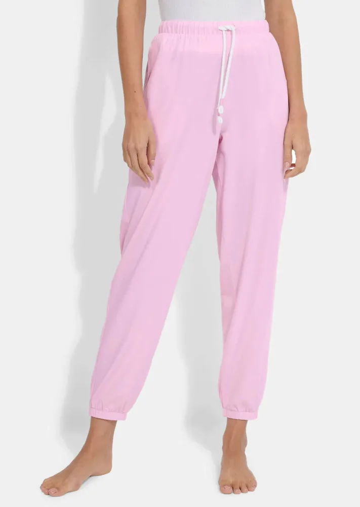 Pyjamahose aus softem Baumwoll-Jersey - rosé - Gr. S von Goldner Fashion