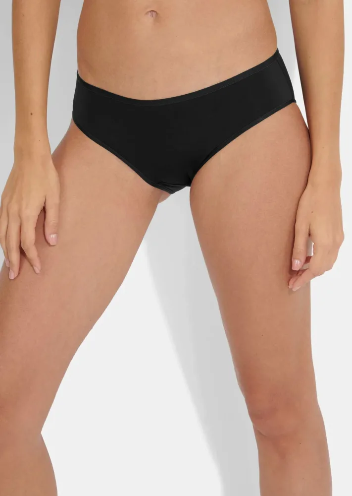 Hüftslip aus weicher Microfaser - schwarz - Gr. 44 von Goldner Fashion