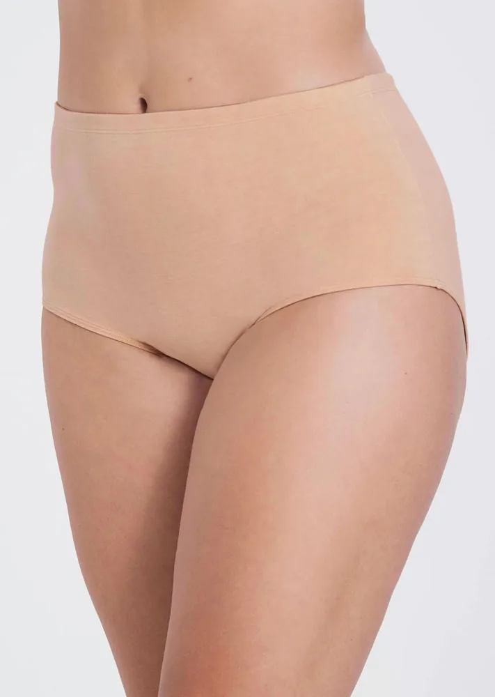 Taillenslip aus Bio-Baumwolle - beige - Gr. 38/40 von Goldner Fashion