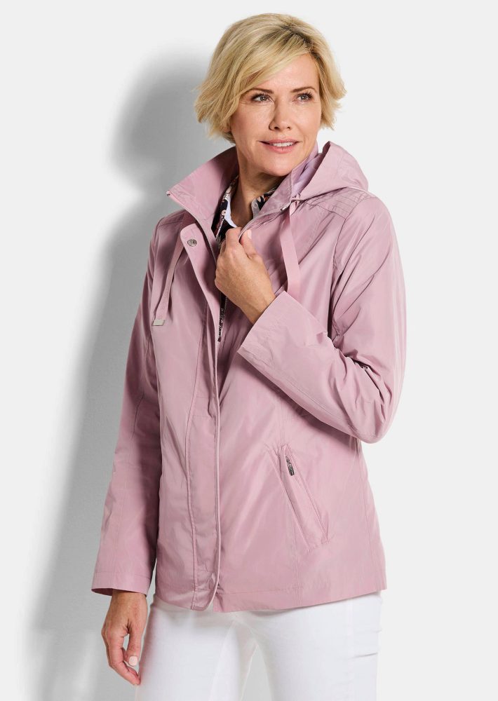 Jacke mit abnehmbarer Kapuze - rosé - Gr. 19 von Goldner Fashion