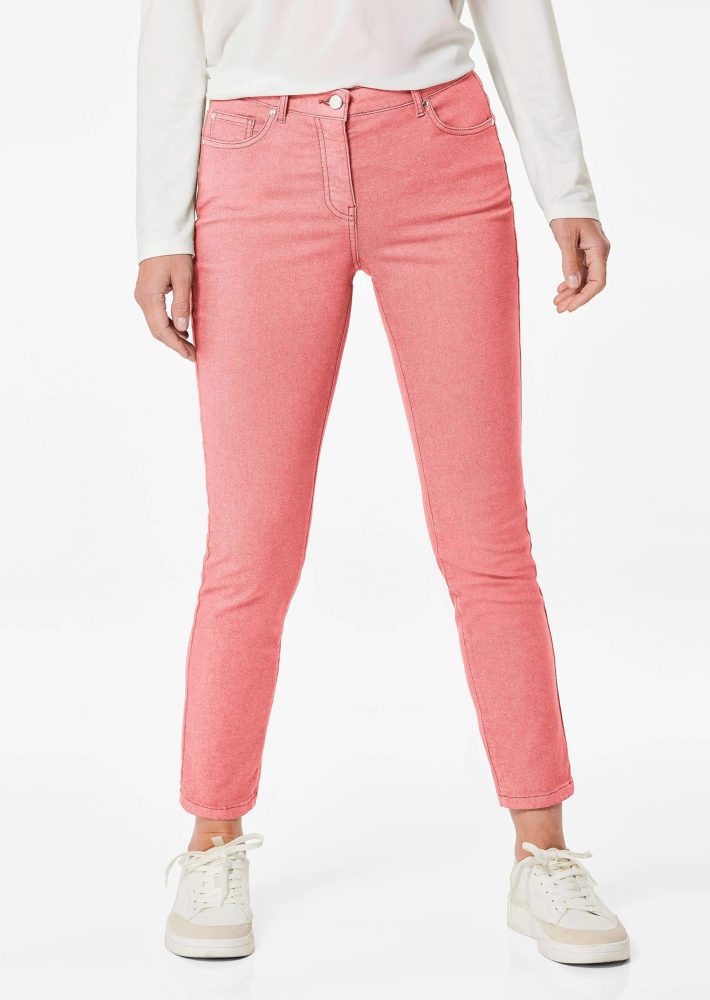 7/8-Jeans BELLA in Super-Stretch-Qualität - rosé - Gr. 40 von Goldner Fashion