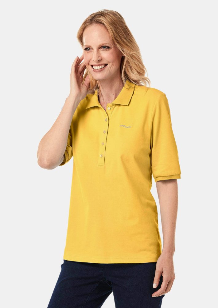 Poloshirt in hochwertiger Pikee-Qualität - honig - Gr. 20 von Goldner Fashion