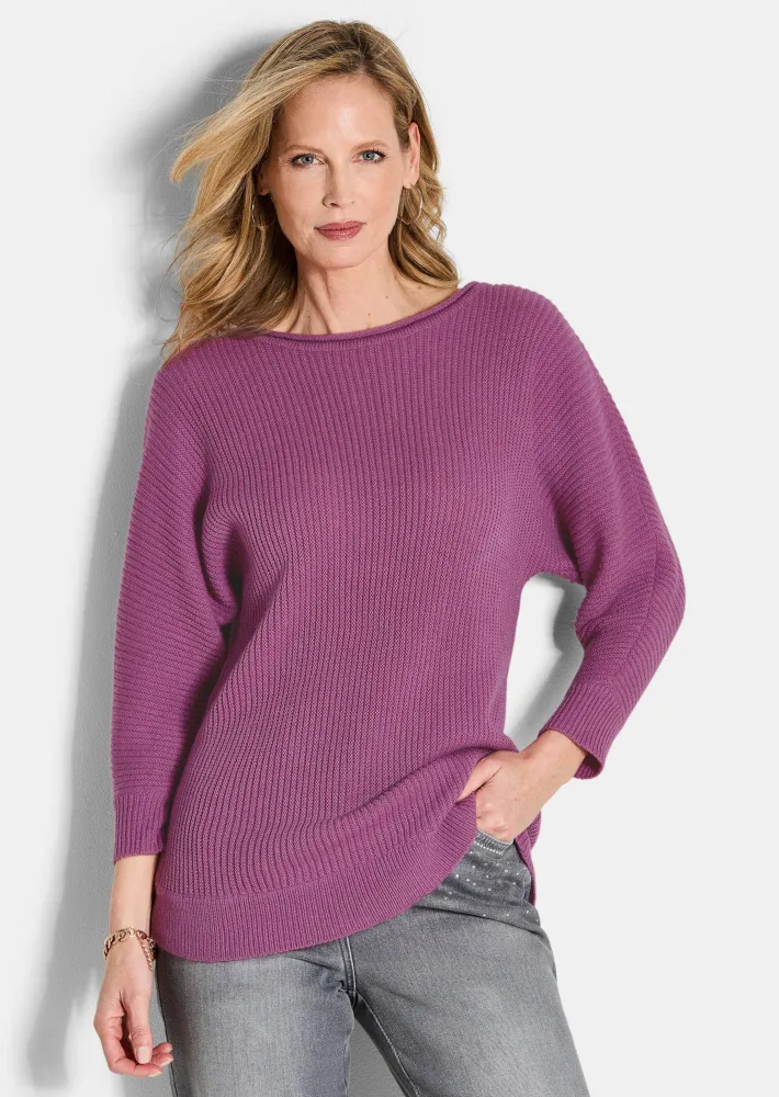 Pullover mit Schurwolle - beere - Gr. 20/21 von Goldner Fashion