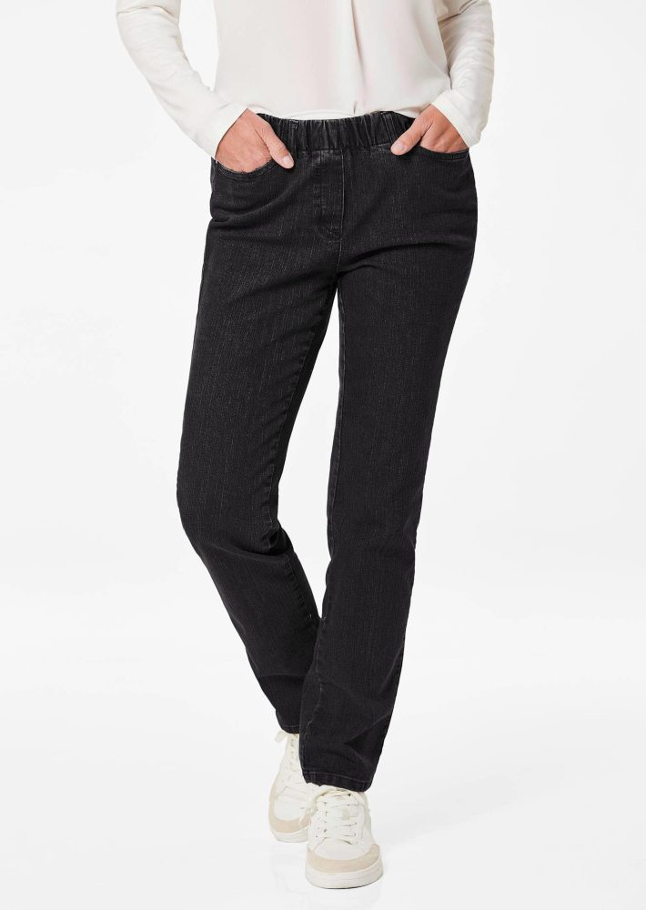 Klassische Schlupfjeans CARLA - schwarz - Gr. 21 von Goldner Fashion