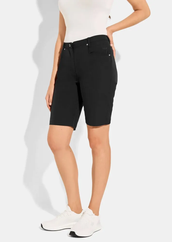 Bermuda aus Active-Stretch-Material - schwarz - Gr. 46 von Goldner Fashion