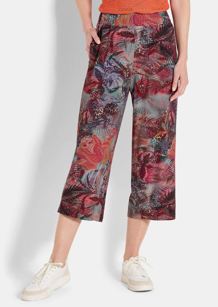 Culotte VERA aus Viskose-Jersey - bunt / gemustert - Gr. 21 von Goldner Fashion