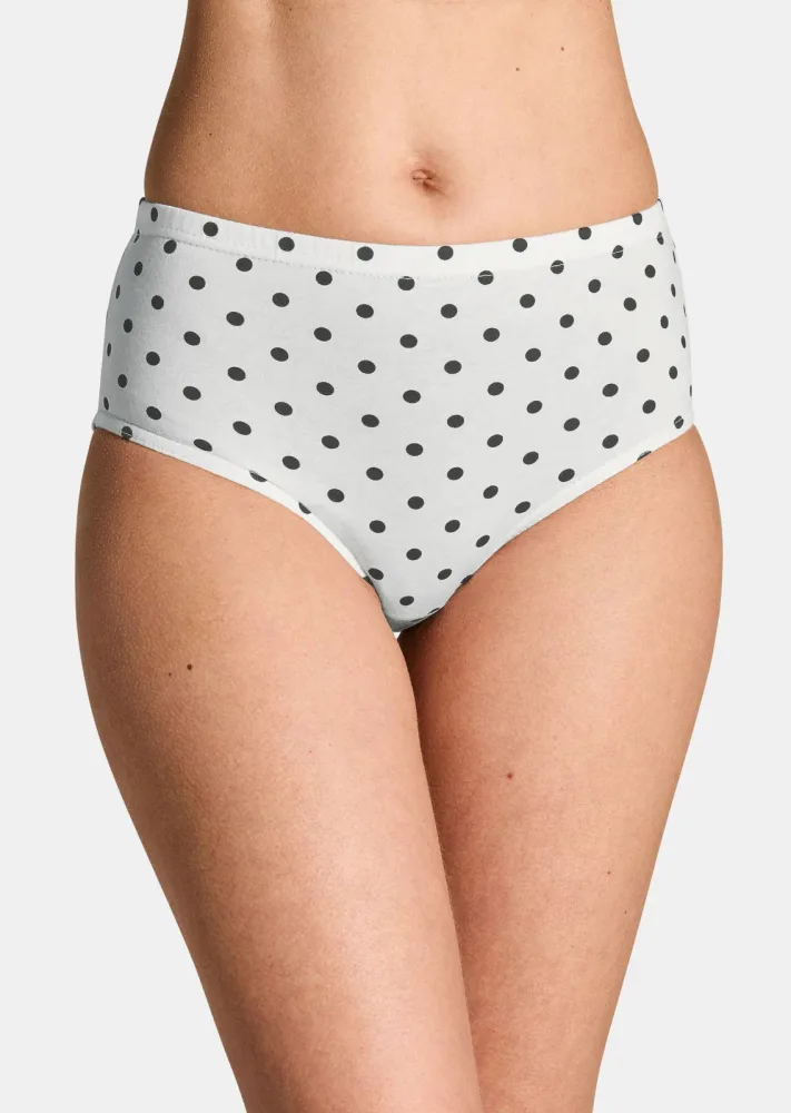 Baumwoll-Taillenslip im Mehrfachpack - weiss / marine - Gr. 38 von Goldner Fashion