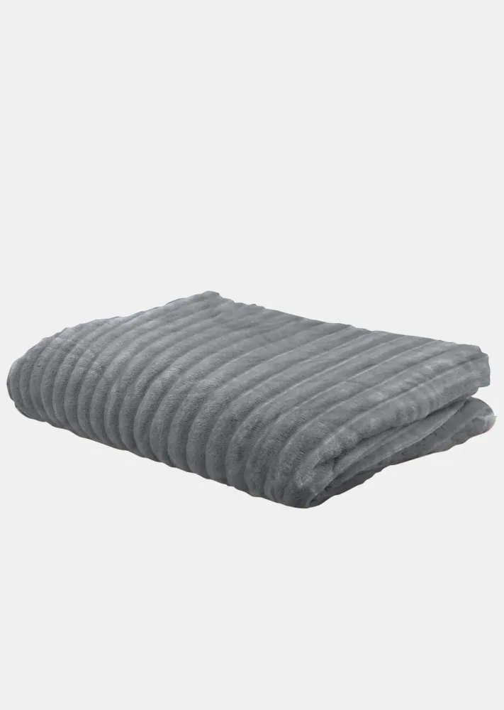 Fleece-Decke - grau - Gr. Einheitsgröße von Goldner Fashion