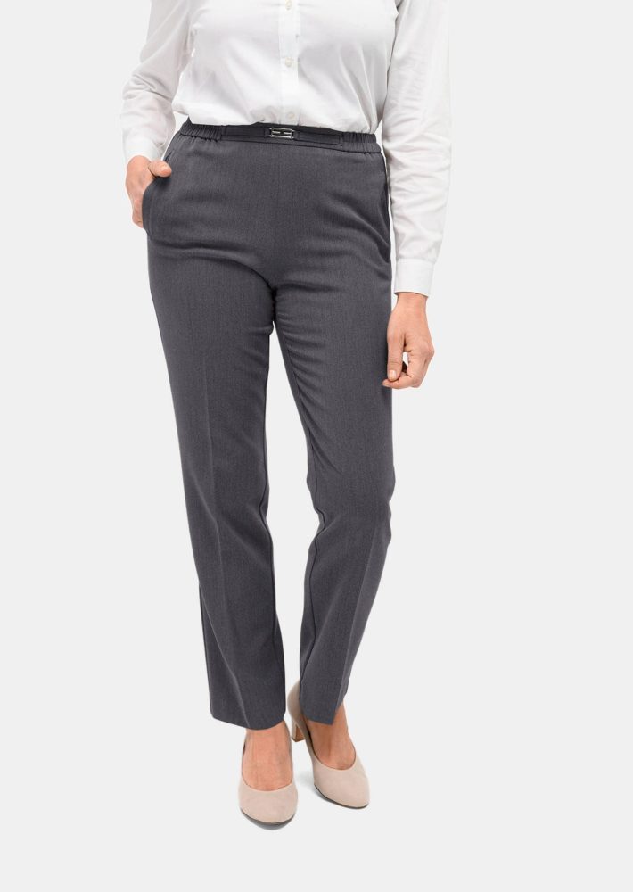Edle Professlan-Schlupfhose CARLA - grau / méliert - Gr. 20 von Goldner Fashion