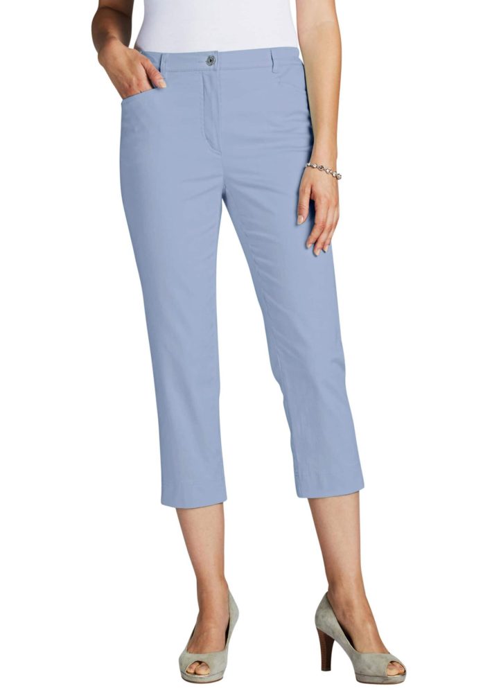 7/8-Baumwollhose Klassik-Schnitt - hellblau - Gr. 26 von Goldner Fashion