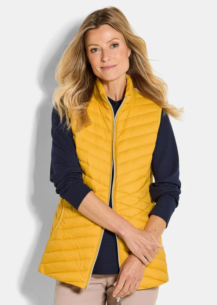 Steppweste aus leichter Daune - honig - Gr. 20 von Goldner Fashion