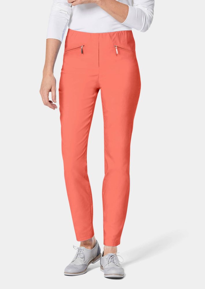 Schmale Bengalinhose LOUISA - orange - Gr. 22 von Goldner Fashion