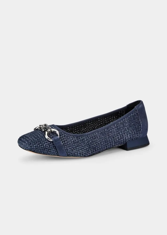 Ballerina in edler Strickoptik - marine - Gr. 39 von Goldner Fashion