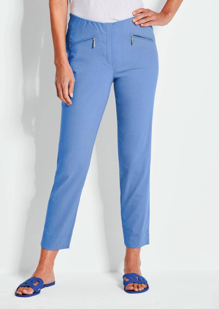 7/8-Bengalinhose LOUISA - blau - Gr. 22 von Goldner Fashion