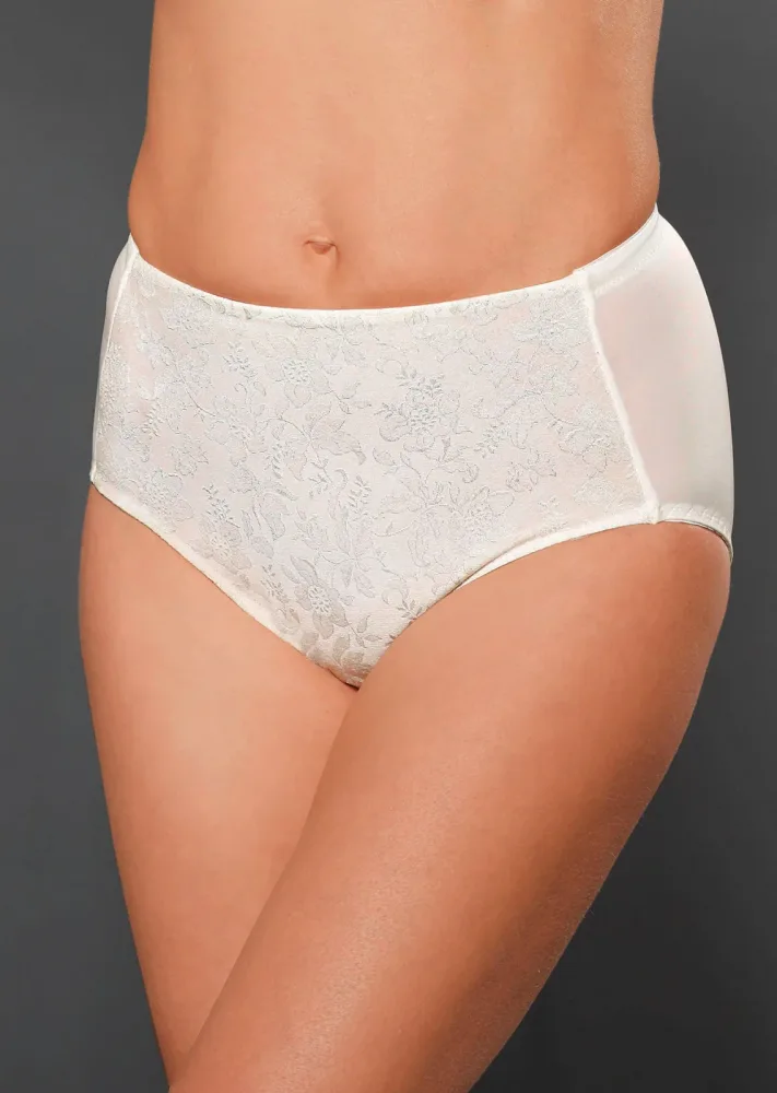 Formender Jacquard-Miederslip - champagner - Gr. XL von Goldner Fashion