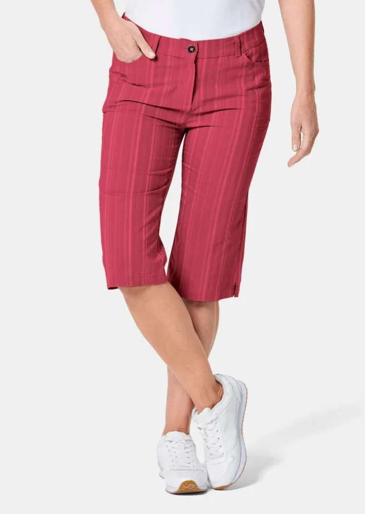 Bermuda CARLA in Streifen-Optik - rot - Gr. 21 von Goldner Fashion