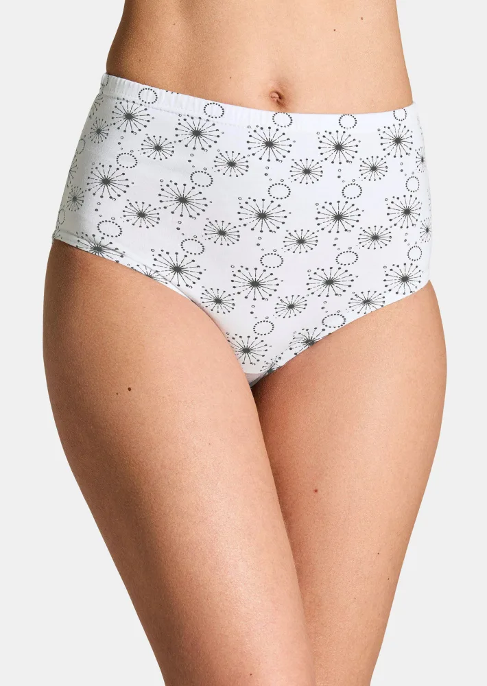 Baumwoll-Hüftslip im Mehrfachpack - weiss / schwarz - Gr. 38 von Goldner Fashion