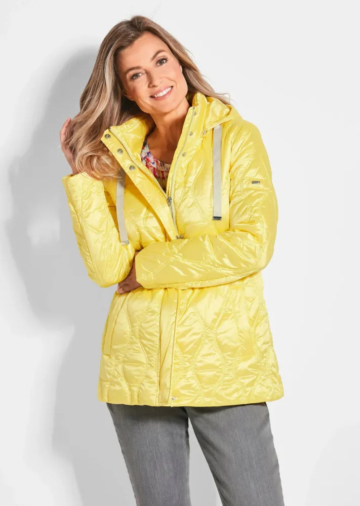 Steppjacke mit Wellenstepp - gelb - Gr. 20 von Goldner Fashion