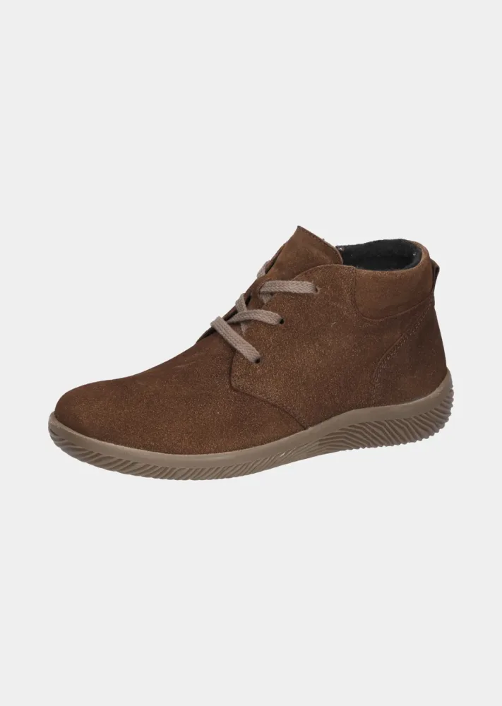 Halbschuhe aus Kalbsveloursleder - braun - Gr. 39 von Goldner Fashion