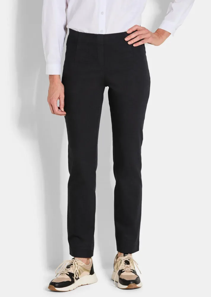 Bengalinhose LOUISA in Denim-Optik - schwarz - Gr. 20 von Goldner Fashion