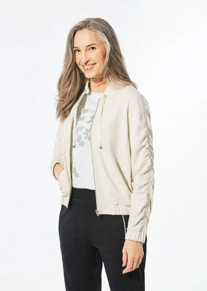 Blouson mit klassischen Details - stein - Gr. 20 von Goldner Fashion