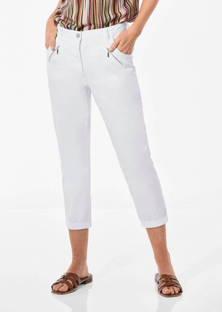 7/8 Chino-Hose LOUISA - weiss - Gr. 23 von Goldner Fashion