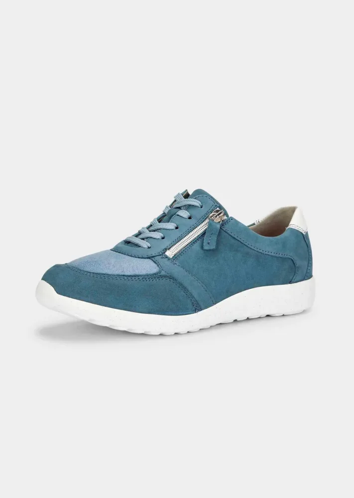 Sneaker mit federnder Luftpolstersohle - blau / weiss - Gr. 8 von Goldner Fashion